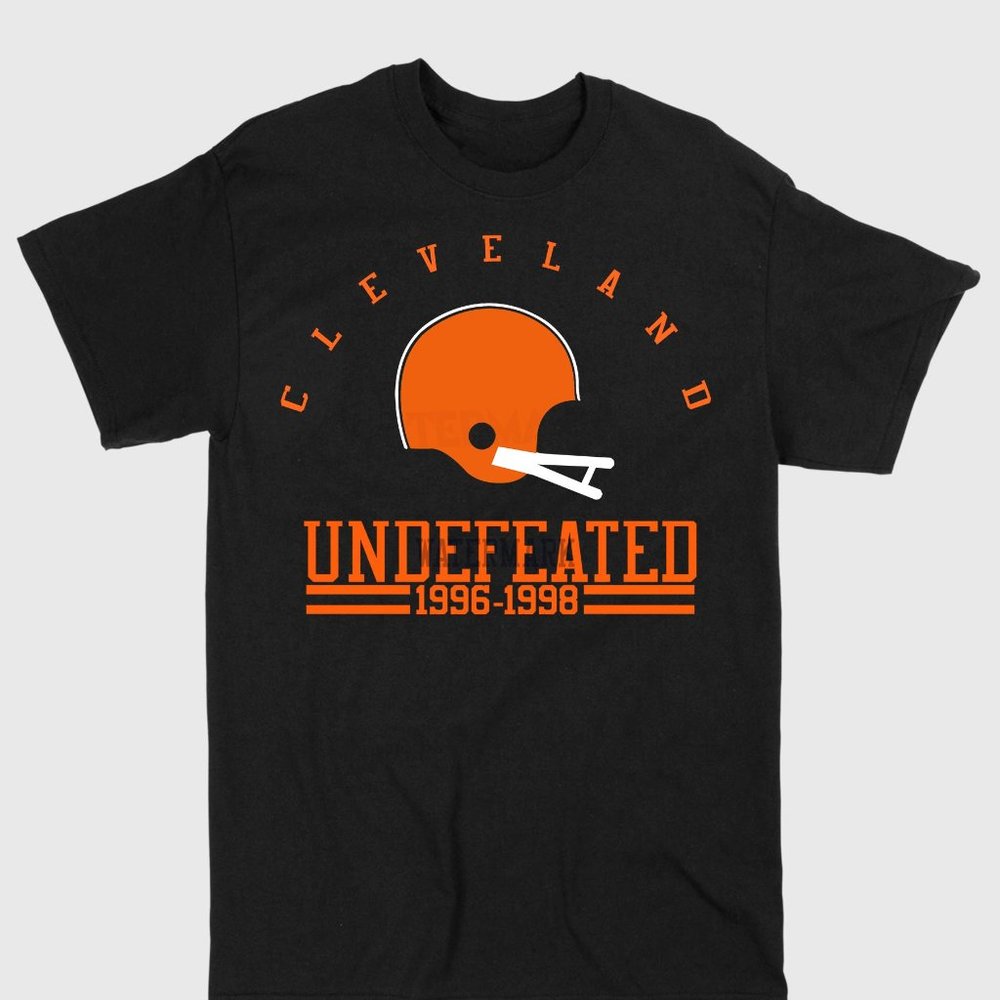 CLEVELAND UNDEFEATED FUNNY SHIRT football factory of sadness muni lot shirt!